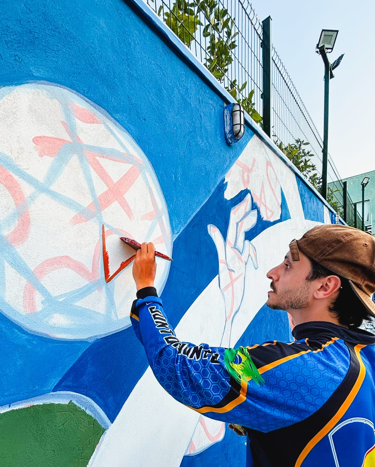Painting the mural