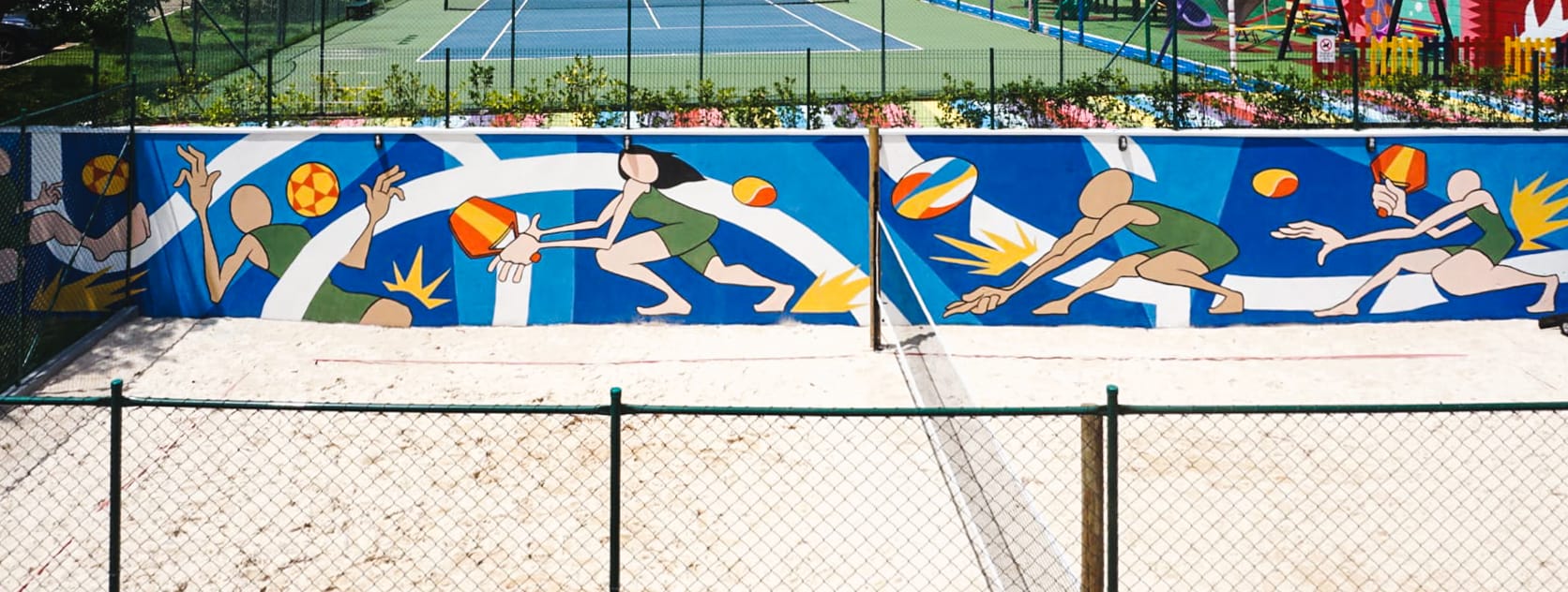 Sand Sports mural, Swiss Park, Campinas