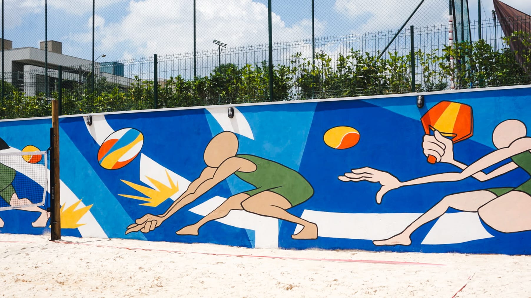 Sand Sports mural, Swiss Park, Campinas