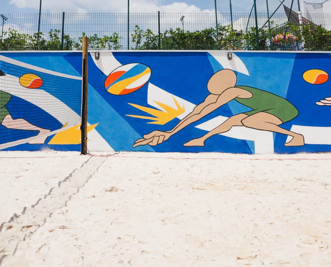 Sand Sports mural, Swiss Park, Campinas