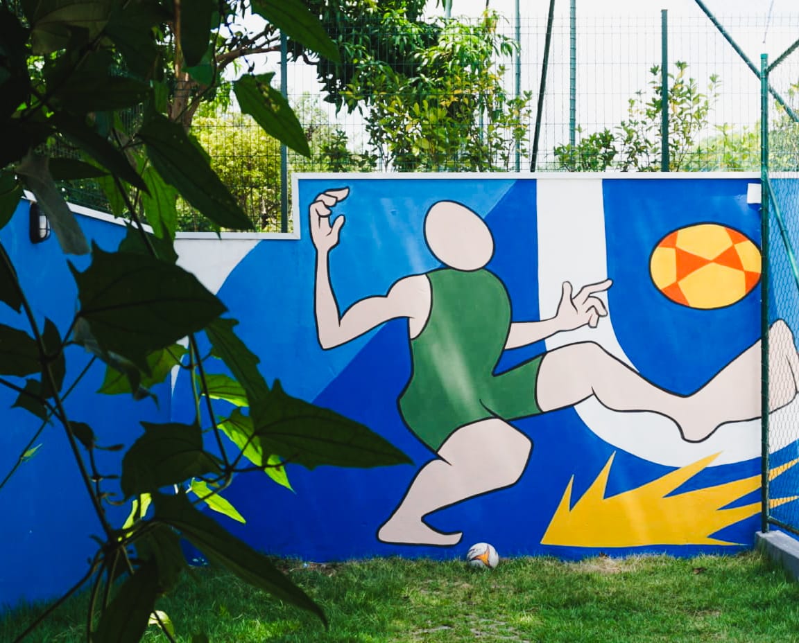 Sand Sports mural, Swiss Park, Campinas