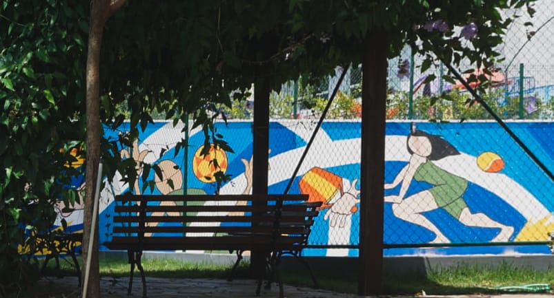 Sand Sports mural, Swiss Park, Campinas