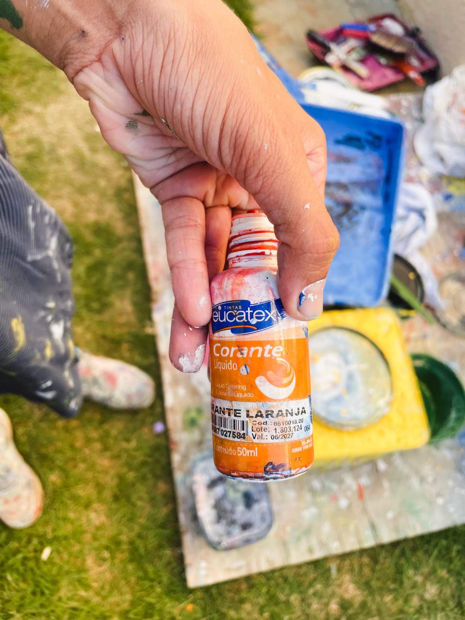 Paint used on the mural